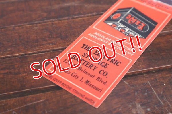 画像3: dp-260204-120 Exide Car Battery 1940's Matchbook