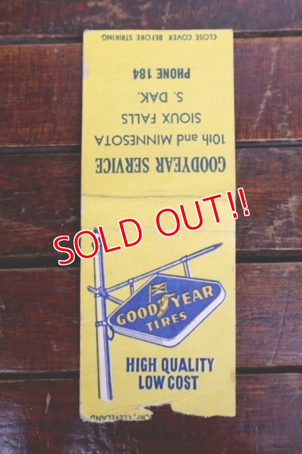 画像1: dp-260204-120 GOODYEAR TIRES 1940's-1950's Matchbook