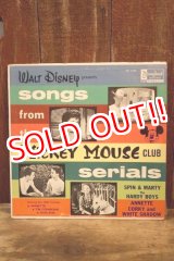 画像: ct-251201-35 WALT DISNEY'S songs from the MICKEY MOUSE CLUB serials 1962 LP Record