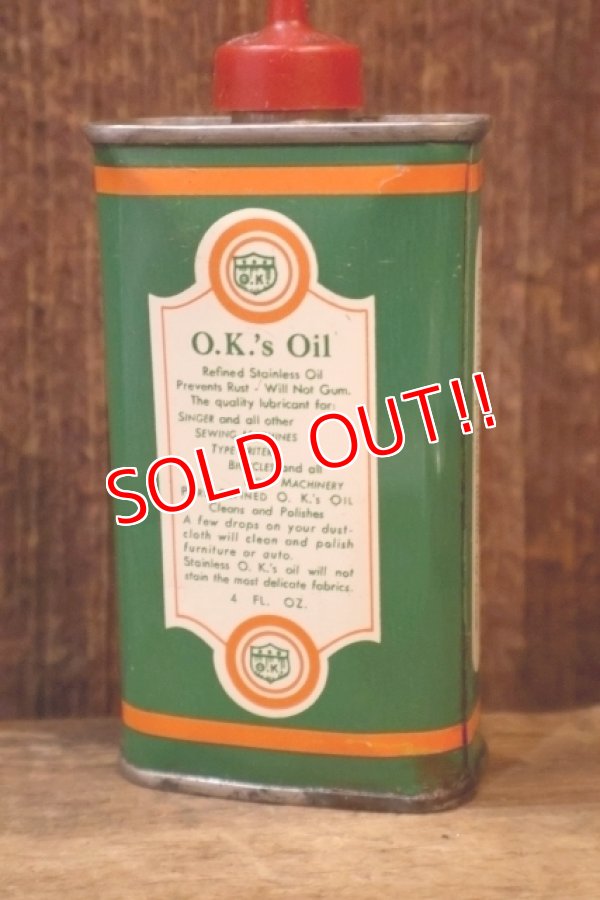 画像3: dp-260204-97 O.K.'s OIL HOUSEHOLD OIL 4 FL.OZ. CAN