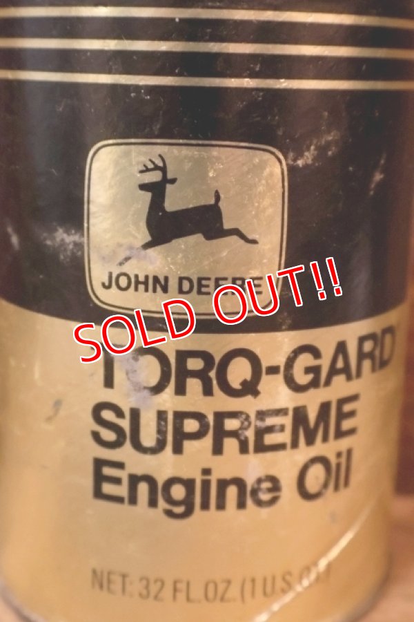 画像2: dp260204-116 JOHN DEER TORQ-GARD SUPREME Engine Oil ONE U.S. QUART CAN