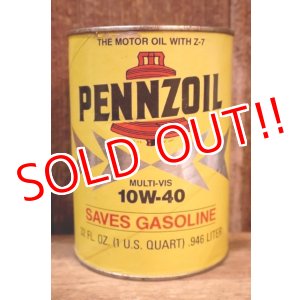 画像: dp260204-113 PENNZOIL 10W-40 SAVES GASOLINE ONE U.S. QUART CAN