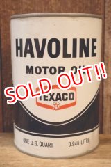 画像: dp-260204-106 TEXACO HAVOLINE MOTOR OIL ONE U.S. QUART CAN