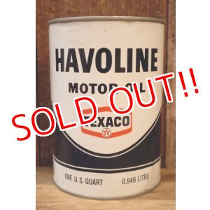 画像: dp-260204-106 TEXACO HAVOLINE MOTOR OIL ONE U.S. QUART CAN