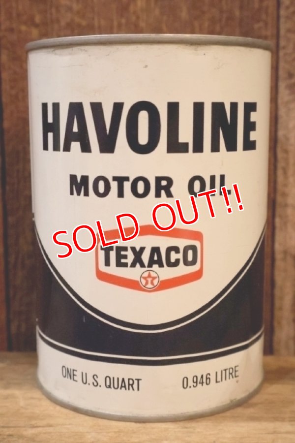 画像1: dp-260204-106 TEXACO HAVOLINE MOTOR OIL ONE U.S. QUART CAN