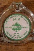 画像1: dp-260204-60 ACE DRUG CO. VINTAGE GLASS ASHTRAY