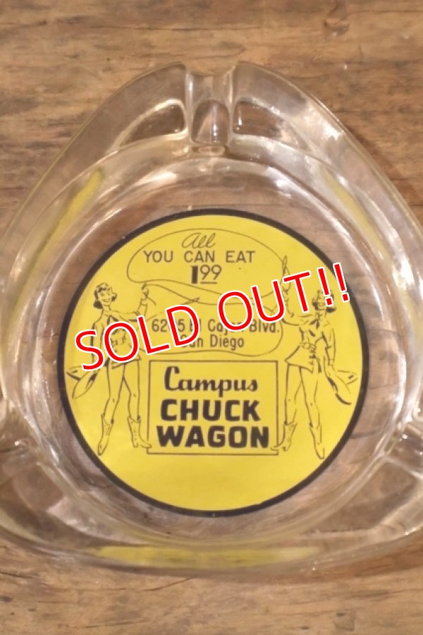 画像1: dp-260204-60 Campus CHUCK WAGON VINTAGE GLASS ASHTRAY