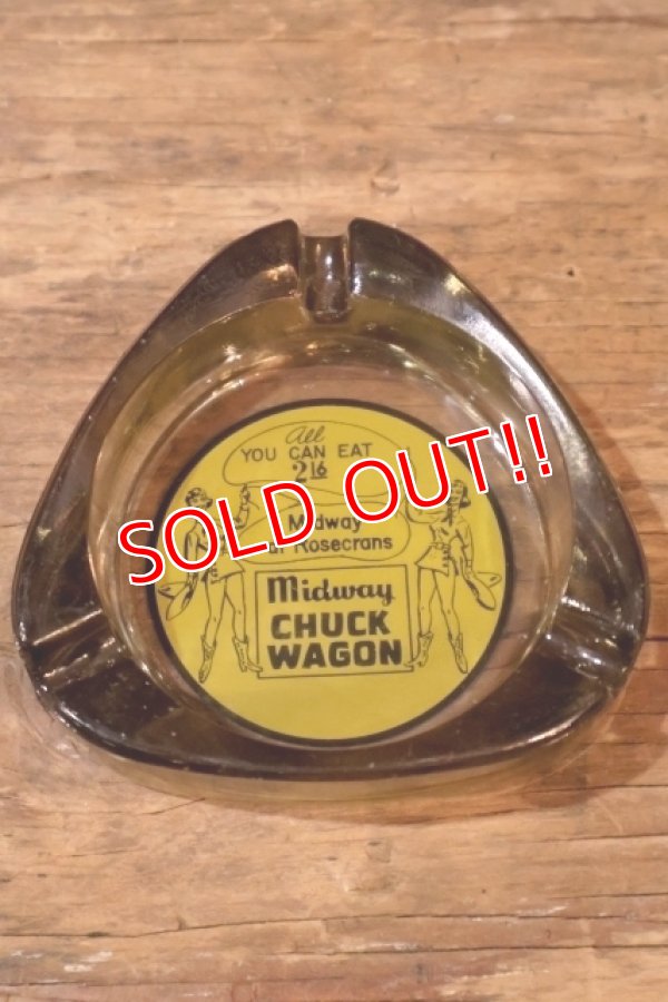 画像2: dp-260204-60 Midway CHUCK WAGON VINTAGE GLASS ASHTRAY