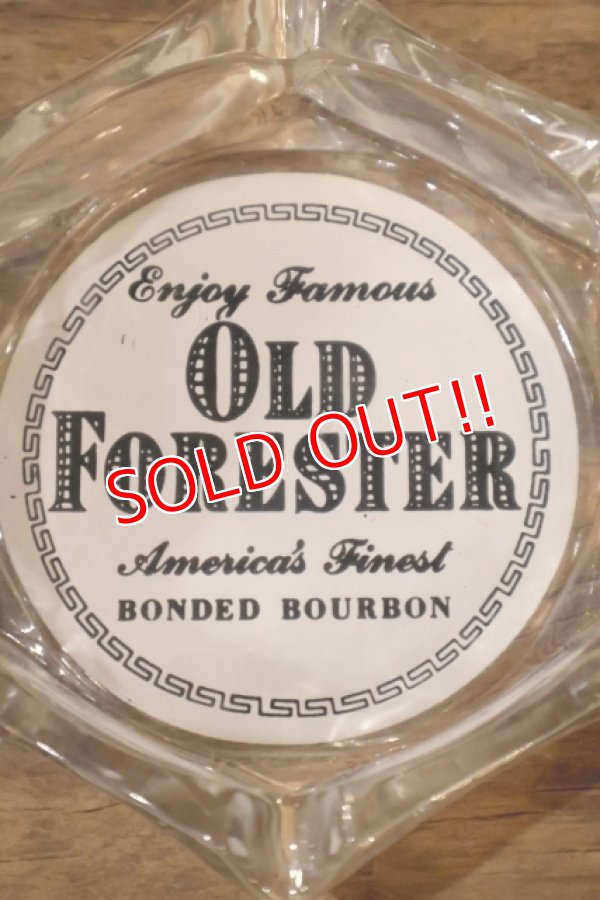画像1: dp-260204-60 OLD FORESTER VINTAGE GLASS ASHTRAY