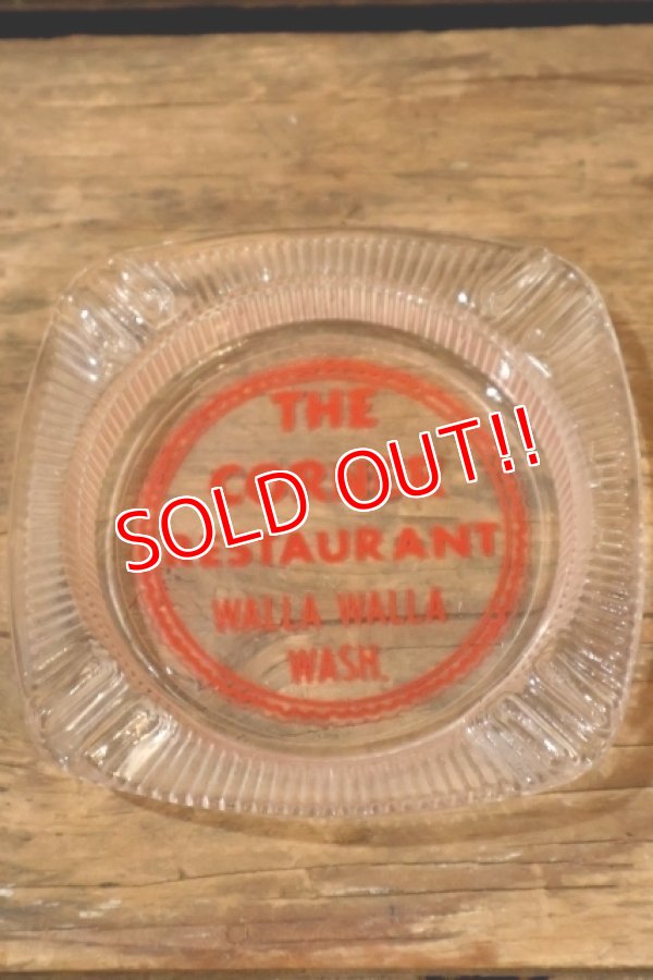 画像2: dp-260204-60 THE CORNER RESTAURANT VINTAGE GLASS ASHTRAY