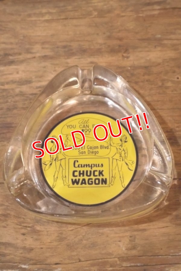 画像2: dp-260204-60 Campus CHUCK WAGON VINTAGE GLASS ASHTRAY