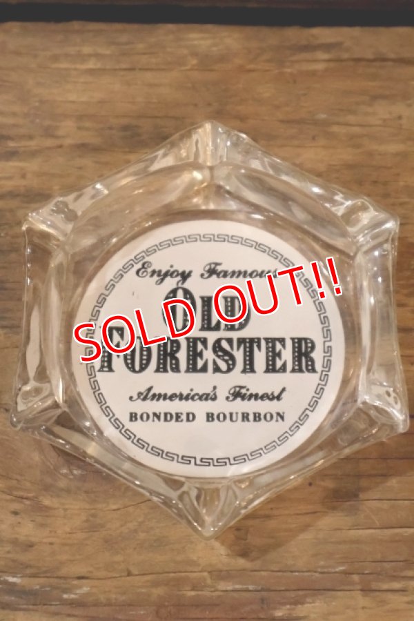画像2: dp-260204-60 OLD FORESTER VINTAGE GLASS ASHTRAY