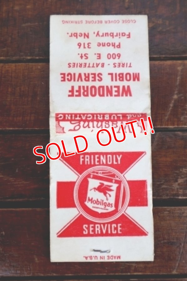画像1: dp-260204-120 Mobil Mobilgas 1940's-1950's Matchbook