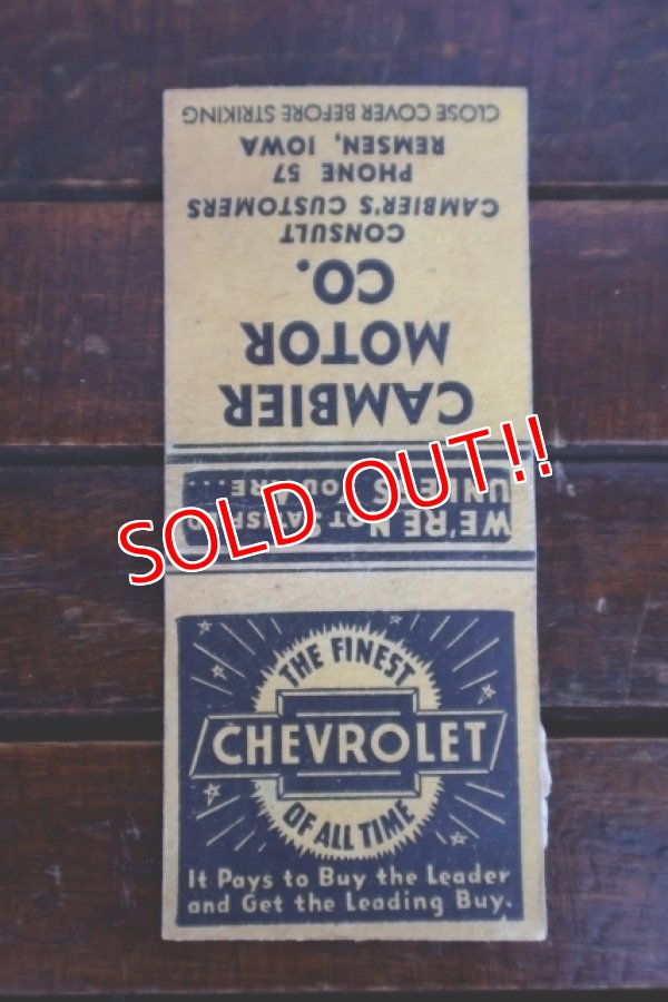 画像1: dp-260204-120 CHEVROLET 1940's-1950's Matchbook