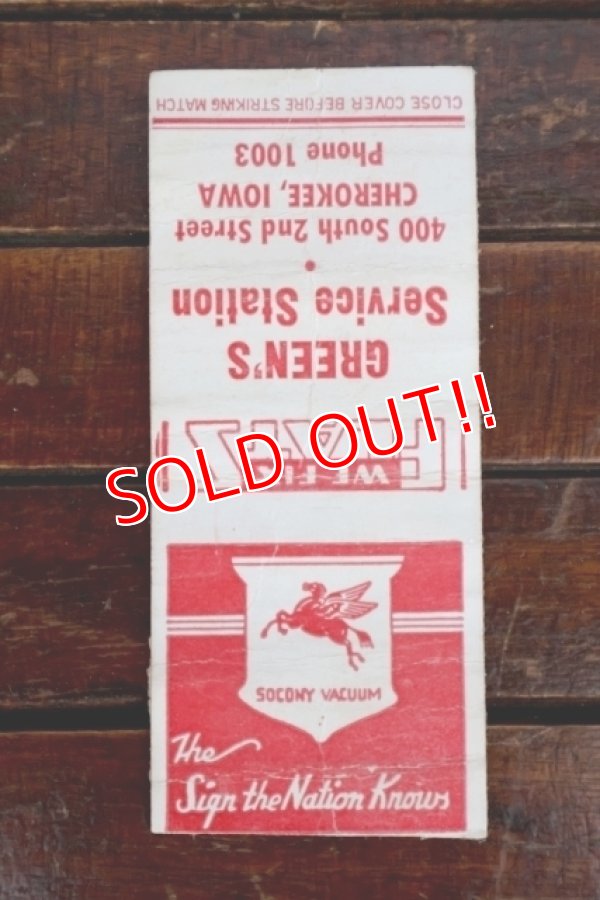 画像1: dp-260204-120 SOCONY VACUUM 1940's-1950's Matchbook