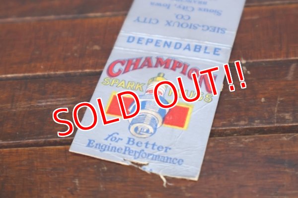 画像2: dp-260204-120 CHAMPION SPARK PLUGS 1940's Matchbook
