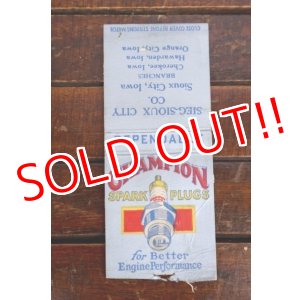 画像: dp-260204-120 CHAMPION SPARK PLUGS 1940's Matchbook