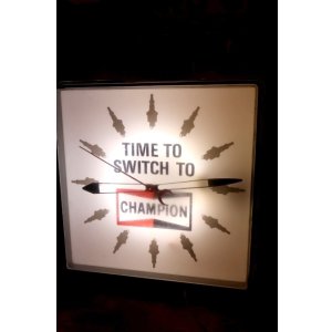 画像: dp-260204-13 CHAMPION SPARK PLUGS 1970's Lighted Wall Clock