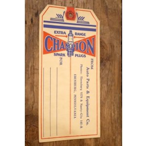 画像: dp-260303-12 CHAMPION SPARK PLUGS 1930's-1940's Paper Parts Tag