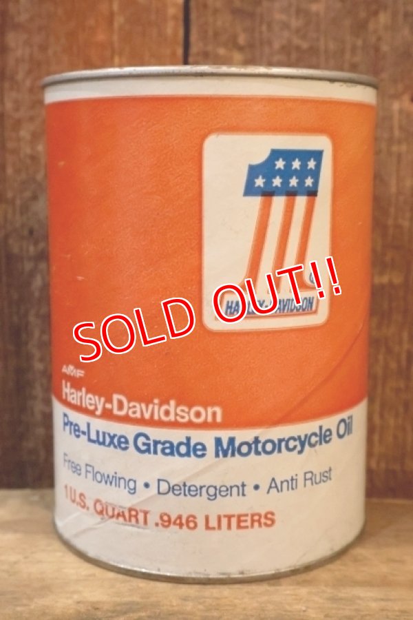 画像1: dp-260303-10 HARLEY-DAVIDSON 1970's AMF Pre-Luxe Grade Motorcycle Oil ONE U.S. QURAT CAN