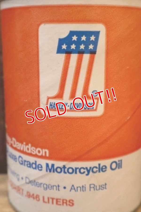 画像2: dp-260303-10 HARLEY-DAVIDSON 1970's AMF Pre-Luxe Grade Motorcycle Oil ONE U.S. QURAT CAN