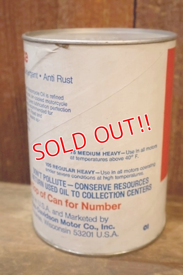 画像5: dp-260303-10 HARLEY-DAVIDSON 1970's AMF Pre-Luxe Grade Motorcycle Oil ONE U.S. QURAT CAN