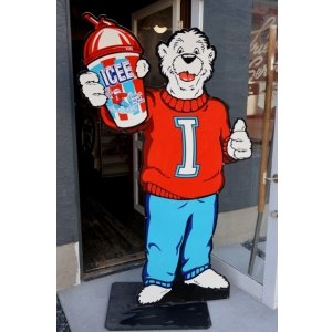 画像: ct-260204-04 【店頭ピックのみ・発送不可】ICEE POLAR BEAR 2000's Store Display Sign