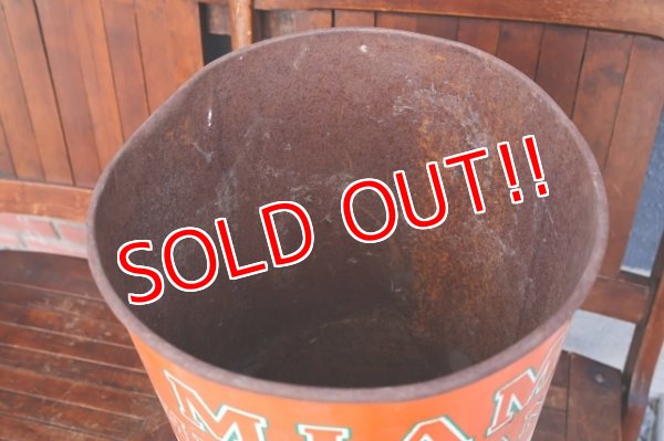 画像10: dp-260204-31 University of Miami / Miami Hurricanes 〜1980's Trash Garbage Waste Can