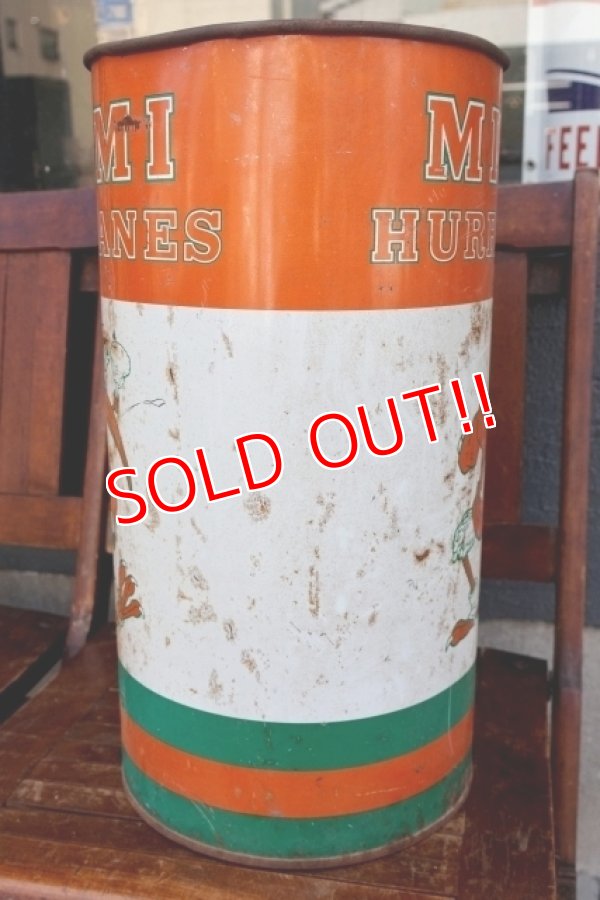 画像5: dp-260204-31 University of Miami / Miami Hurricanes 〜1980's Trash Garbage Waste Can