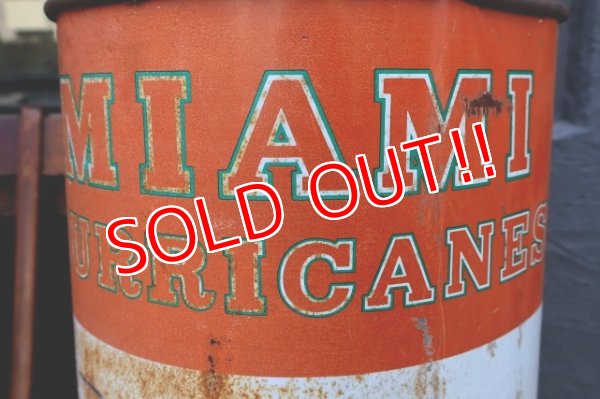 画像6: dp-260204-31 University of Miami / Miami Hurricanes 〜1980's Trash Garbage Waste Can