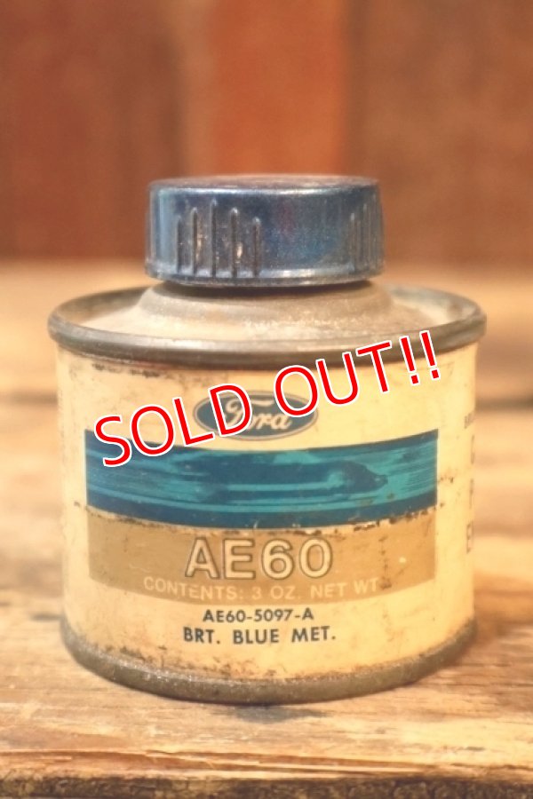 画像1: dp-260204-42 Ford 1960's AE60 COLOR PATCH ENAMEL 3 FL.OZ. CAN "BRT. BLUE MET."