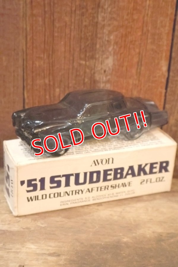 画像1: dp-260303-02 AVON / 1970's '51 STUDEBAKER WILD COUNTRY AFTER SHAVE GLASS BOTTLE
