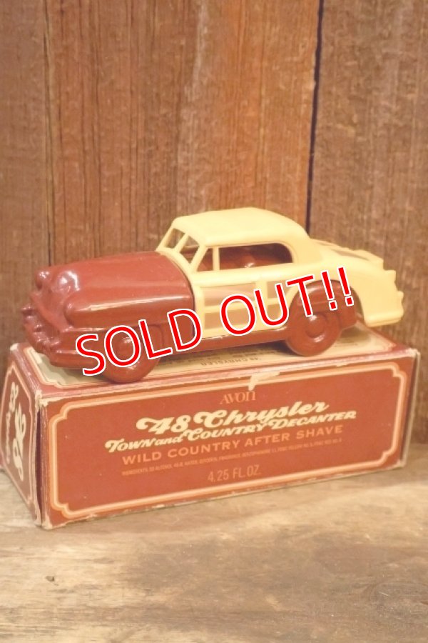 画像1: dp-260303-02 AVON / 1970's '48 Chrysler WILD COUNTRY AFTER SHAVE GLASS BOTTLE
