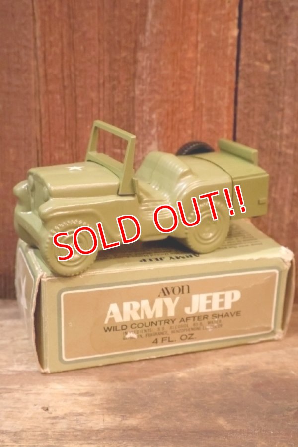 画像1: dp-260303-02 AVON / 1970's ARMY JEEP WILD COUNTRY AFTER SHAVE GLASS BOTTLE