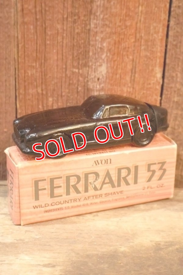 画像1: dp-260303-02 AVON / 1970's FERRARI '53  WILD COUNTRY AFTER SHAVE GLASS BOTTLE