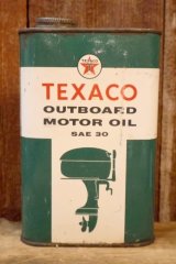 画像: dp-251201-10 TEXACO 1950's OUTBOARD MOTOR OIL ONE U.S. QUART CAN