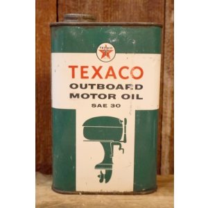 画像: dp-251201-10 TEXACO 1950's OUTBOARD MOTOR OIL ONE U.S. QUART CAN
