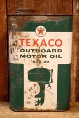 画像: dp-251201-10 TEXACO 1950's OUTBOARD MOTOR OIL ONE U.S. QUART CAN