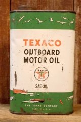 画像: dp-251201-10 TEXACO 1950's OUTBOARD MOTOR OIL ONE U.S. QUART CAN