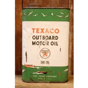 画像: dp-251201-10 TEXACO 1950's OUTBOARD MOTOR OIL ONE U.S. QUART CAN