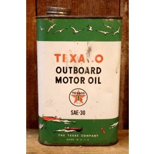画像: dp-251201-10 TEXACO 1950's OUTBOARD MOTOR OIL ONE U.S. QUART CAN