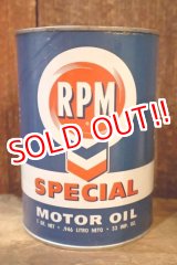 画像: dp-260204-104 RPM SPECIAL MOTOR OIL 1950's ONE U.S. QUART CAN