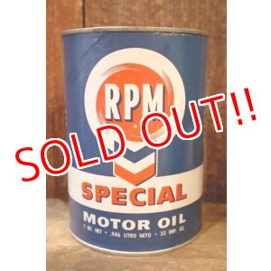画像: dp-260204-104 RPM SPECIAL MOTOR OIL 1950's ONE U.S. QUART CAN