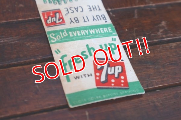 画像2: dp-260204-120 7 Up "fresh up" 1950's Matchbook