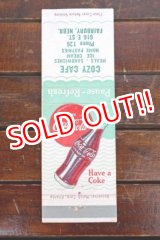 画像: dp-260204-120 Coca-Cola 1940's-1950's Matchbook