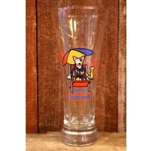 画像: gs-260204-03 BUD LIGHT 1987 SPUDS MACKENZIE BEER GLASS