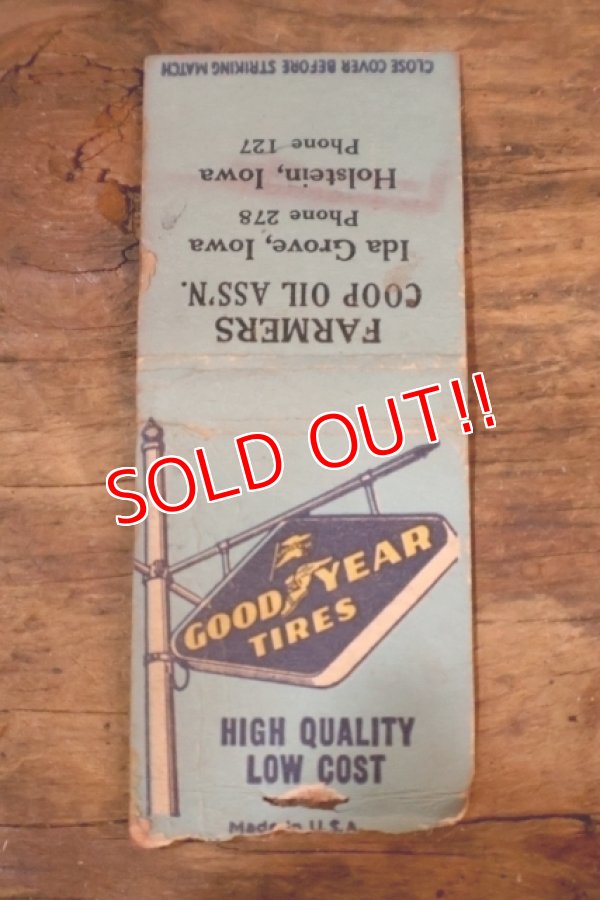 画像1: dp-260204-120 GOODYEAR TIRES 1940's-1950's Matchbook