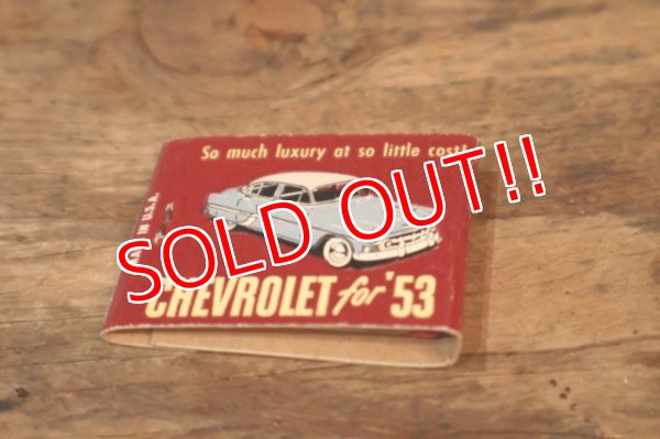 画像2: dp-260204-120 CHEVROLET for '53 1950's Matchbook