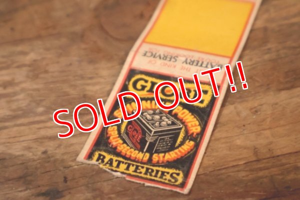 画像2: dp-260204-120 GLOBE BATTERIES 1940's-1950's Matchbook