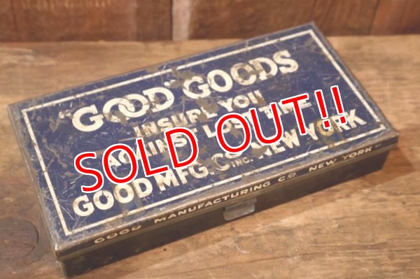 画像1: dp-260322-06 GOOD MFG. Co, INC / 〜1950's "GOOD" GOODS RUBBER RINGS TIN BOX